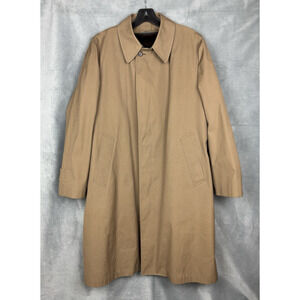 Vintage London Fog Maincoats Trench Coat Rain Mens 42R Tan Removable Lining